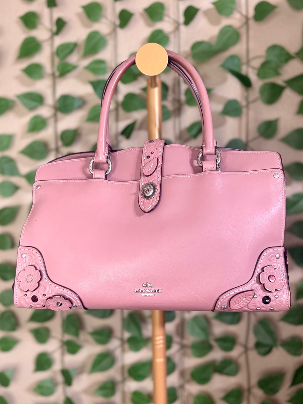 Coach Mercer Leather Satchel Handbag
